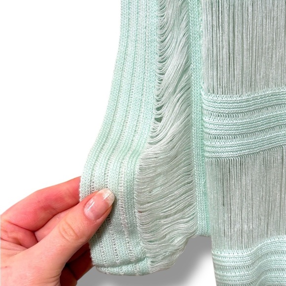 Baobab Revolve Naufragio See Through Knit Net Mint Green Cover Up Dress Small - Picture 9 of 13